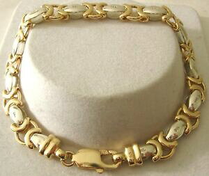 yzlbNX@CG[zCgS[hg[uXbggenuine solid 9ct yellow and white gold two tone hugs and kisses bracelet