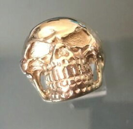 【送料無料】ネックレス　スカルリングソリッドゴールドリングサイズskull ring 9ct solid gold ring size r 12 weight 206g fully hallmarked quality