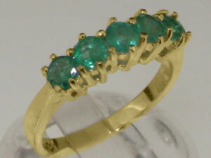yzlbNX@CG[S[hGhOTCY18ct 750 yellow gold natural emerald womens eternity ring sizes j to z