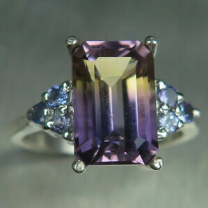 �y���������z�l�b�N���X�@305ctametrine 9259ct14k18k�v���`�i305ct natural bicolour ametrine 925 silver 9ct 14k 18k gold platinum ring