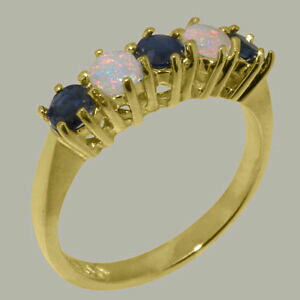 yzlbNX@CG[S[hTt@CAIp[OTCY18ct 750 yellow gold natural sapphire amp; opal womens eternity ring sizes j to z