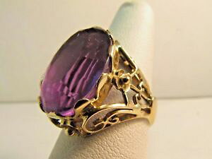yzlbNX@\bhS[hAWXgfBi[OTCY14k solid gold 65ct amethyst dinner ring size 65 save 600 r157