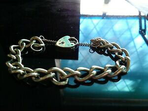 �y���������z�l�b�N���X�@�u���X���b�g�C���`9 ct solid gold curb bracelethallmarked 306 gr 6 inch excellent condition