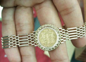 【送料無料】ネックレス　9ct gold gate braceletビクトリアsheild1892sovereign 168 gms