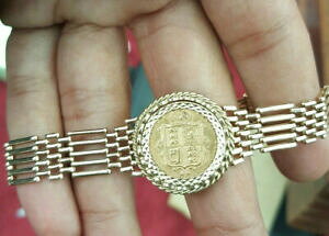 �y���������z�l�b�N���X�@9ct gold gate bracelet�r�N�g���Asheild1892sovereign 168 gms