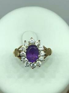 yzlbNX@Be[WS[hAWXgOTCYvintage 9ct gold amethyst and cz ring size n