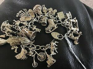 �y���������z�l�b�N���X�@�u���X���b�g listingsilver charm bracelet 27 charms