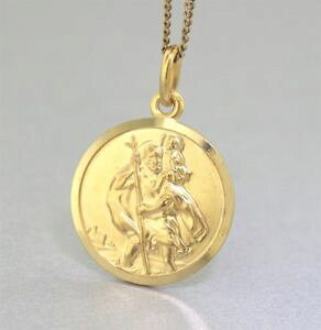 yzlbNX@C^ACG[S[hS[hZgNXgt@[_italian made yellow gold saint christopher medal guaranteed genuine 9k gold