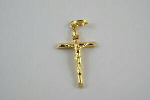 �y���������z�l�b�N���X�@�C�G�X18ct�S�[���h�N���y���_���g 118ct gold crucifixcross pendant with jesus hollow body 1