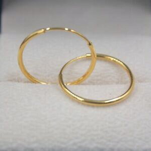 �y���������z�l�b�N���X�@�s���Ak�C�G���[�S�[���h�t�[�v�C�������O�t�[�v listing arrival pure 18k yellow gold 17mm shiny hoop earrings au750 20mm hoop