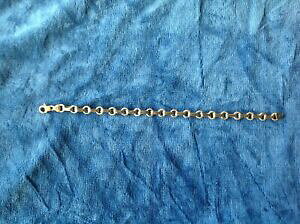 �y���������z�l�b�N���X�@�S�[���h�u���X���b�g�����O�o�[�C���`�Z���`9ct gold bracelet ring and bar design775inches 1975cm 55gms