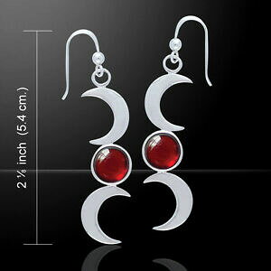 yzlbNX@s[^[Xg[3925X^[OCAOtriple crescent moon 925 sterling silver earrings by peter stone