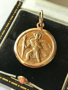 yzlbNX@S[hZgNXgt@[y_gvery pretty heavy 9ct gold double sided st christopher pendant free pamp;p