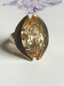 �y���������z�l�b�N���X�@�r���e�[�W�S�[���h�V�g���������O listingstunning vintage 9ct gold citrine ring