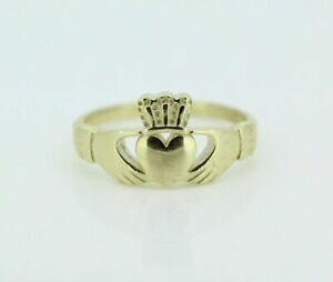 �y���������z�l�b�N���X�@�C�G���[�S�[���h�b�h�N���_�����O9ct yellow gold claddagh ring