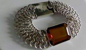 yzlbNX@gX^[OVo[fB[vIWuXbgdazzling, pristine 41g sterling silver 925 fully hm deep orange quartz bracelet