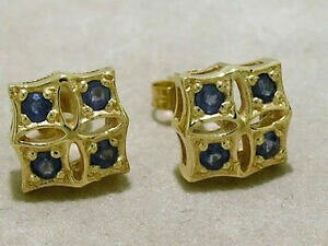 yzlbNX@S[WX\bhCG[S[hTt@CAX^bhCOe021gorgeous 9ct solid yellow gold natural sapphire stud earrings