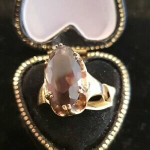 yzlbNX@S[hX[L[NI[cOTCYhallmarked 9 ct gold smoky quartz ring size l 5 12