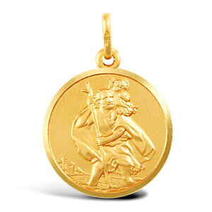 yzlbNX@S[h\bhEhZgNXgt@[y_g9ct gold solid round st christopher pendant heavier 37g