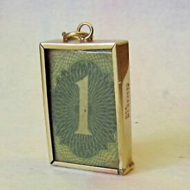 【送料無料】ネックレス　ゴールドイギリスボックス9ct gold hallmarked old british 1 note in box charm