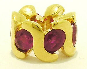 yzlbNX@bd071 9ctCF[S[hnaturalr[`[bd071 genuine 9ct solid yellow gold natural oval ruby bead eternity charm