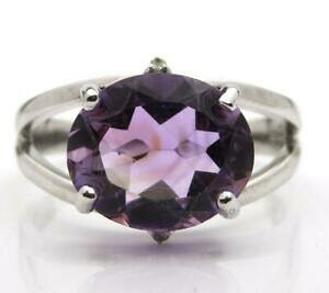 yzlbNX@AWXgOzCgS[hTCY 12x10mm natural amethyst ring 9ct white gold size p uk hallmark free pamp;p