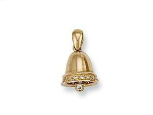 yzlbNX@9ctS[h3dy_g`[pd0504hO12mmx3gsolid 9ct gold 3d wedding acorn 12mm bell 3g sparkling pendant charm pd0504