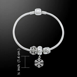 yzlbNX@s[^[Xg[925X^[Osnowflake 925 sterling silver bead bracelet by peter stone