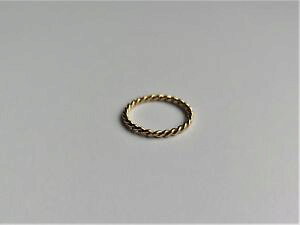 �y���������z�l�b�N���X�@���[�v�����O18k�C�F���[�S�[���h�T�C�Ym�e�X�grope ring tested as 18k yellow gold size m or forefinger