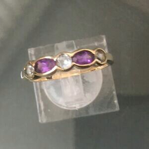 yzlbNX@S[hAWXgOTCYwomens 9ct gold quality amethyst ring hallmarked weight 23g size p stamped