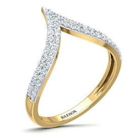 【送料無料】ネックレス　9ctイェローゴールドczhallmarked ladies 9ct yellow gold wishbone cz engagement wedding jewelry ring