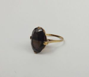 yzlbNX@CG[S[hX[L[NH[cOTCY9ct yellow gold smokey quartz ring uk size l us 5
