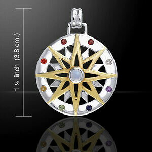 yzlbNX@RpXX^[Os[^[Xg[WG[Vo[y_gcompass sterling silver pendant choice of gemstone peter stone jewelry