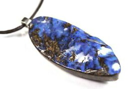 【送料無料】ネックレス　オーストラリアオパールペンダントコード50x22x12 mm89 ctbig australian blue boulder opal silver pendant leather cord 50x22x12 mm 89 ct