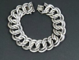 【送料無料】ネックレス　ビンテージスターリングシルバーファンシーリンクブレスレットvintage sterling silver fancy link bracelet c1980