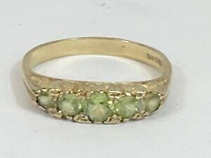 yzlbNX@S[hOyhbgTCYVFtB[h9ct gold ring 5 peridot gems size o 12 sheffield