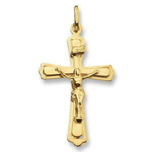 �y���������z�l�b�N���X�@�C�G���[�S�[���h�y���_���g9ct yellow gold crucifix pendant