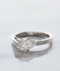 【送料無料】ネックレス　リングカットホワイトスターリングpear cut moissanite ring 150ct white engagement ring 925 sterling silve