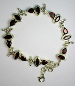 【送料無料】ネックレス　スターリングシルバーブレスレットガーネットgorgeous 925 sterling silver bracelet studded with garnets