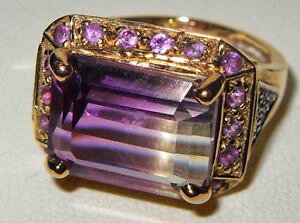 �y���������z�l�b�N���X�@�e���r�C�G���[�S�[���h�o�C�J���[�A���W�X�g�g�p�[�Y�}���`�W�F�������Ogems tv 9ct yellow gold 5640ct bi colour amethyst amp; topaz multi gem ring