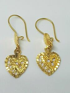 �y���������z�l�b�N���X�@21k�T�E�W�C�A�����O21k solid saudi gold dangling earrings