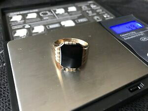 �y���������z�l�b�N���X�@listinglovely14ct�V�}���m�E5855g listinglovely 14ct gold mens onyx ring hallmarked 585 5g