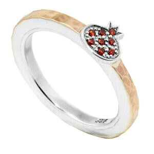 �y���������z�l�b�N���X�@k�S�[���h�n���h���C�h�����O���r�[ listingsilver 925 with pure 9k gold hand made thin ring with pomegrante amp; ruby stones