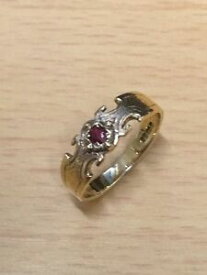 【送料無料】ネックレス　9ctルビー9ct gold ruby ring