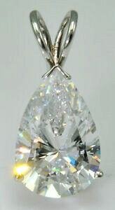 yzlbNX@iVy_gre[WgbvVA10 ct pear pendant bling bling vintage top russian cz moissanite simulant ss