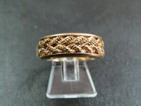 【送料無料】ネックレス　ヴィンテージゴールドファンシーロープリングvintage 9ct gold shaking fancy rope ring 1998