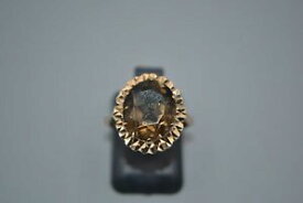 【送料無料】ネックレス　9ct9ct gold smoky quartz ring