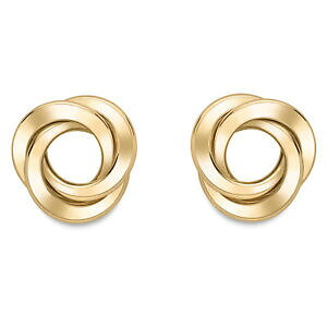 �y���������z�l�b�N���X�@�S�[���h�m�b�g�X�^�b�h�C�������O�I�[�v��9ct gold open knot stud earrings