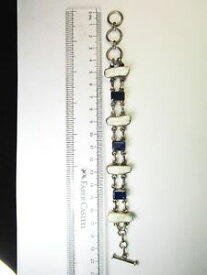 【送料無料】ネックレス　ビンテージセントvintage 925 st silver line braclet with cz amp; mother of pearl
