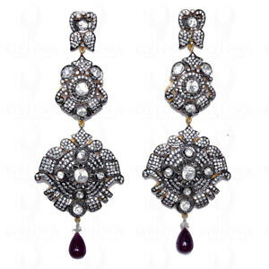 yzlbNX@r[zCgTt@CA\bhVo[COruby amp; white sapphire gemstone earrings in 925 solid silver se011113